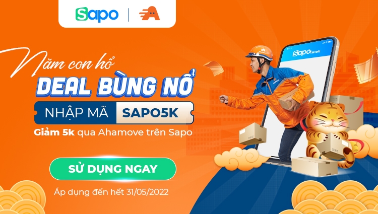 Năm con hổ, deal bùng nổ: Nhập mã SAPO5K giảm ngay 5.000Đ qua Ahamove