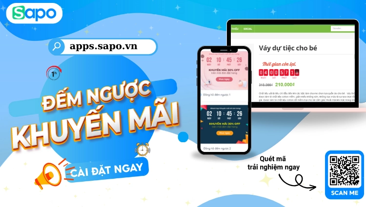 Thu hút sự chú ý của khách hàng cùng ứng dụng “Đếm ngược khuyến mãi”