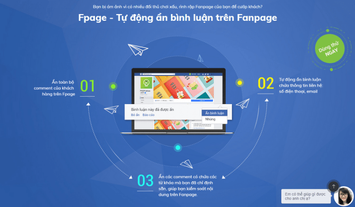 Bổ sung tính năng hệ thống báo cáo Fanpage trên Sapo