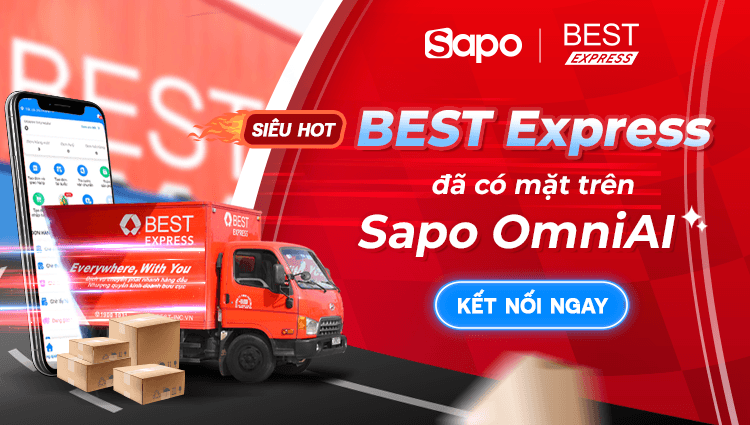 Chính thức kết nối BEST Express trên Sapo OmniAI – Giải pháp giao hàng nhanh, tiết kiệm cho nhà bán hàng