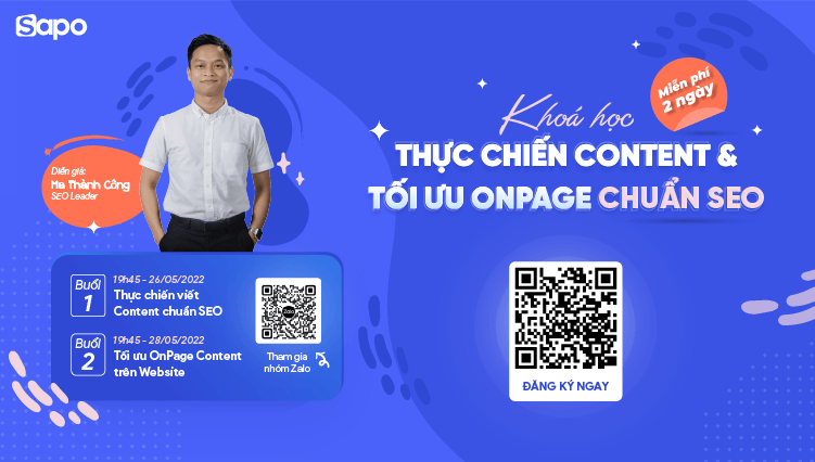 Khoá học Thực chiến viết Content & tối ưu Onpage trên Web dành cho các chủ shop kinh doanh trên Website