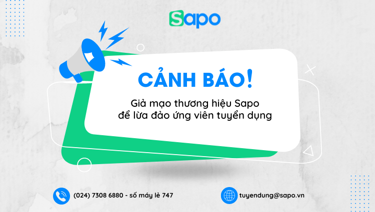 Cảnh báo: "Mạo danh thương hiệu tuyển dụng của Sapo nhằm lừa đảo ứng viên"