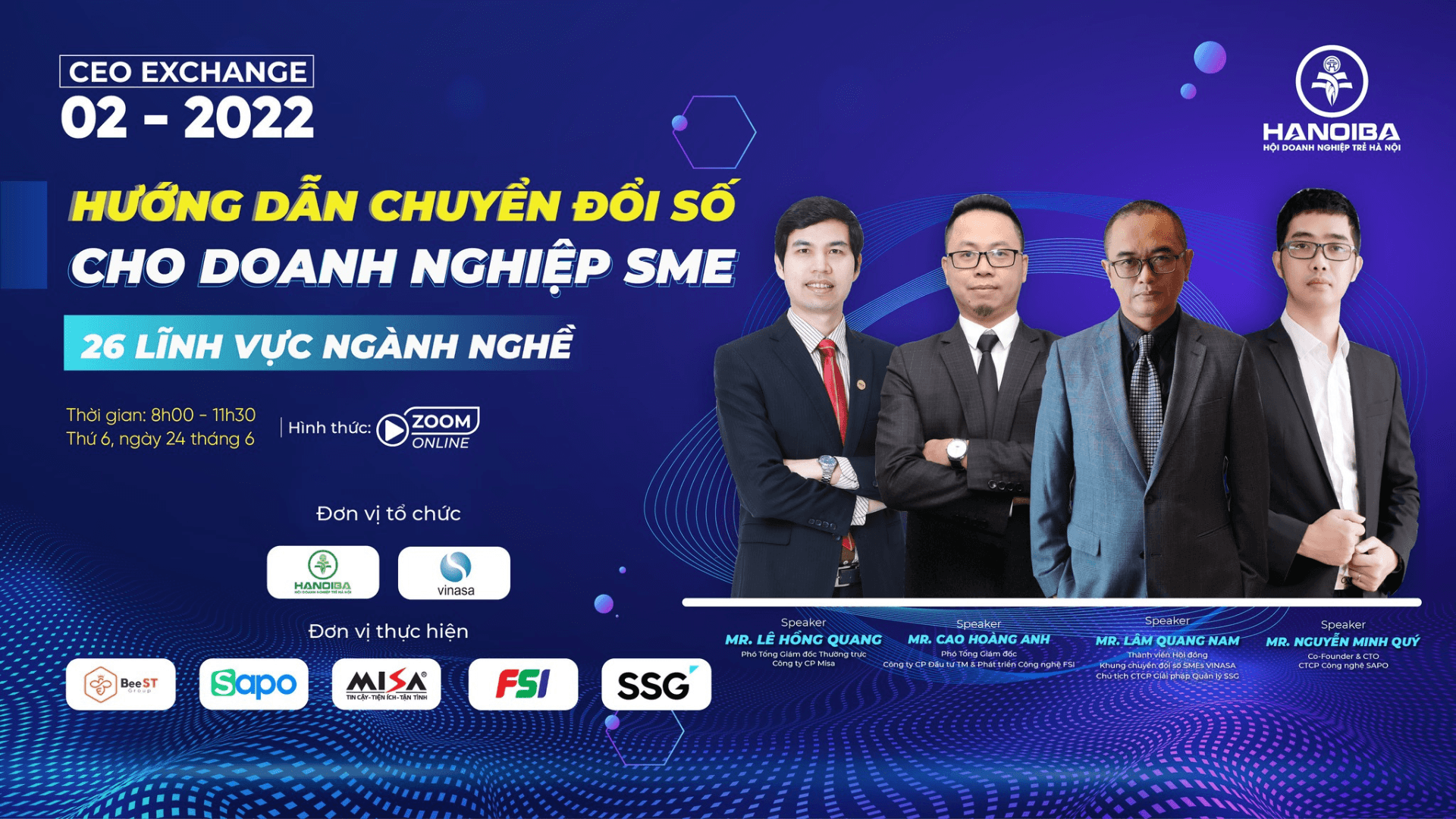 Sapo đồng hành cùng sự kiện CEO Exchange 02 - 2022 với vai trò diễn giả chính thức