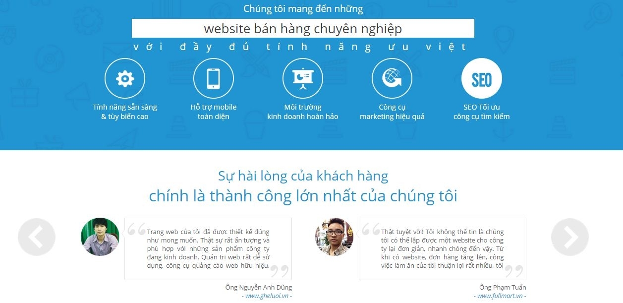Để website bán hàng trực tuyến chuyên nghiệp với khách hàng