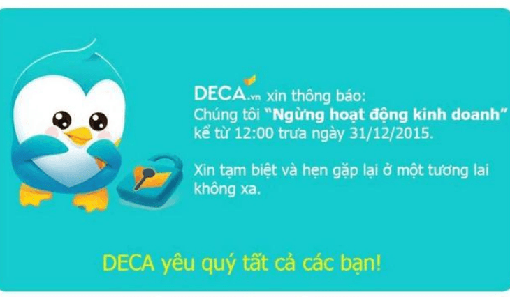 Vì sao Deca.vn đóng cửa?