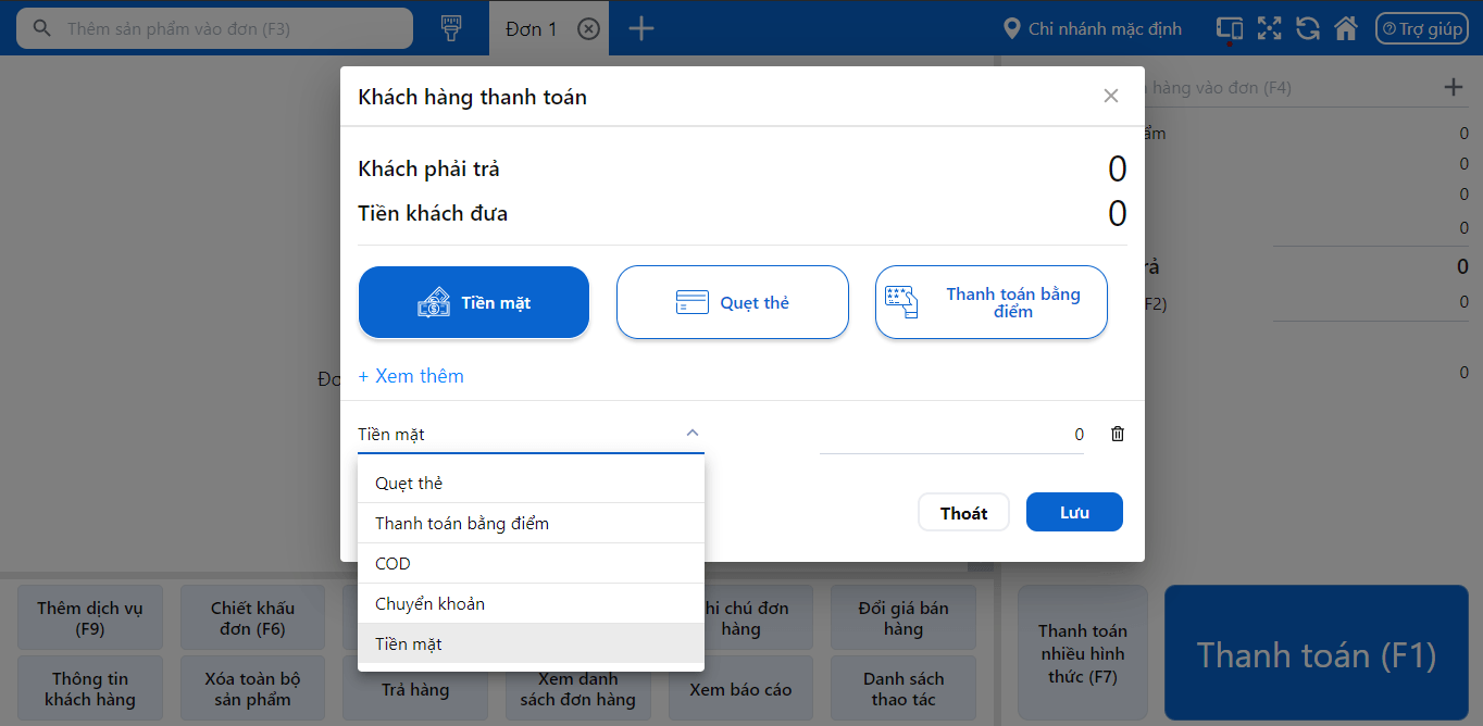 Sapo POS nâng cấp màn hình bán hàng tại quầy hỗ trợ shop thanh toán dễ dàng hơn