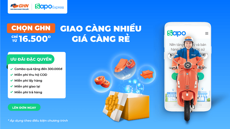 Giao hàng toàn quốc cùng GHN tại Sapo Express với chương trình đồng giá siêu ưu đãi