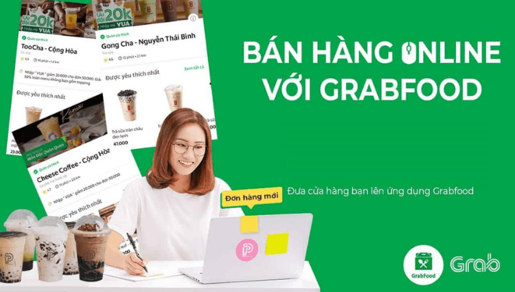 Đăng ký đối tác Grabfood qua Sapo FnB - Tăng trưởng doanh thu bán hàng online