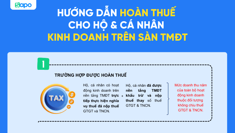[INFORGRAPHIC] Hướng dẫn hoàn thuế cho hộ & cá nhân kinh doanh trên sàn TMĐT
