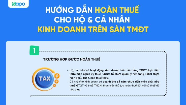[INFORGRAPHIC] Hướng dẫn hoàn thuế cho hộ & cá nhân kinh doanh trên sàn TMĐT