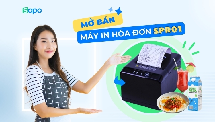 Máy in hóa đơn SPR01 - Thiết bị chuyên nghiệp hóa quy trình bán hàng & thanh toán cho các chủ shop 