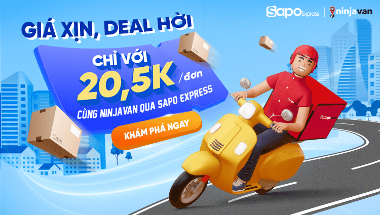 Giá xịn, deal hời: Đơn 2kg chỉ 20,5k cùng Ninjavan qua Sapo Express