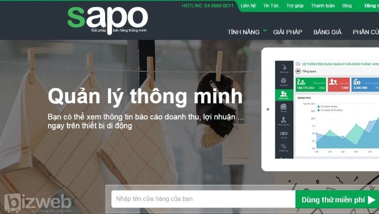 Sapo - Phần mềm quản lý mua hàng kết hợp bán hàng