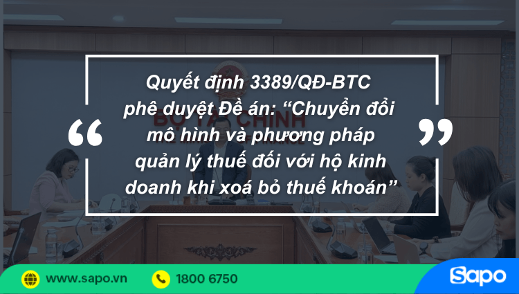 Quyết định 3389/QĐ-BTC: Xóa bỏ thuế khoán từ 2026, hộ kinh doanh được quản lý theo phương pháp mới
