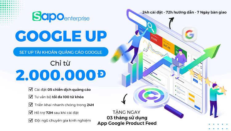 GoogleUP - Cài đặt quảng cáo Google chỉ từ 2 TRIỆU ĐỒNG