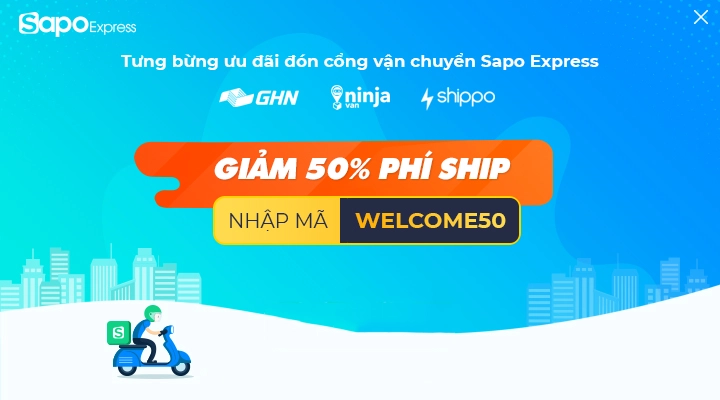Ra mắt Sapo Express trên Sapo Web: Giảm ngay 50% phí ship