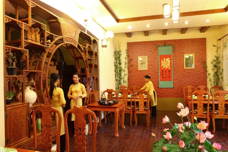 Ý tưởng thiết kế nhà hàng ăn chay thanh tịnh, ấm cúng