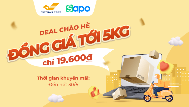 Vietnam Post - Sapo tung deal chào hè: Đồng giá tới 5kg chỉ 19.600đ