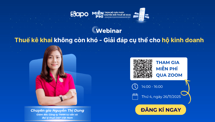 Webinar: “Thuế kê khai không còn khó. Giải đáp cụ thể cho hộ kinh doanh”