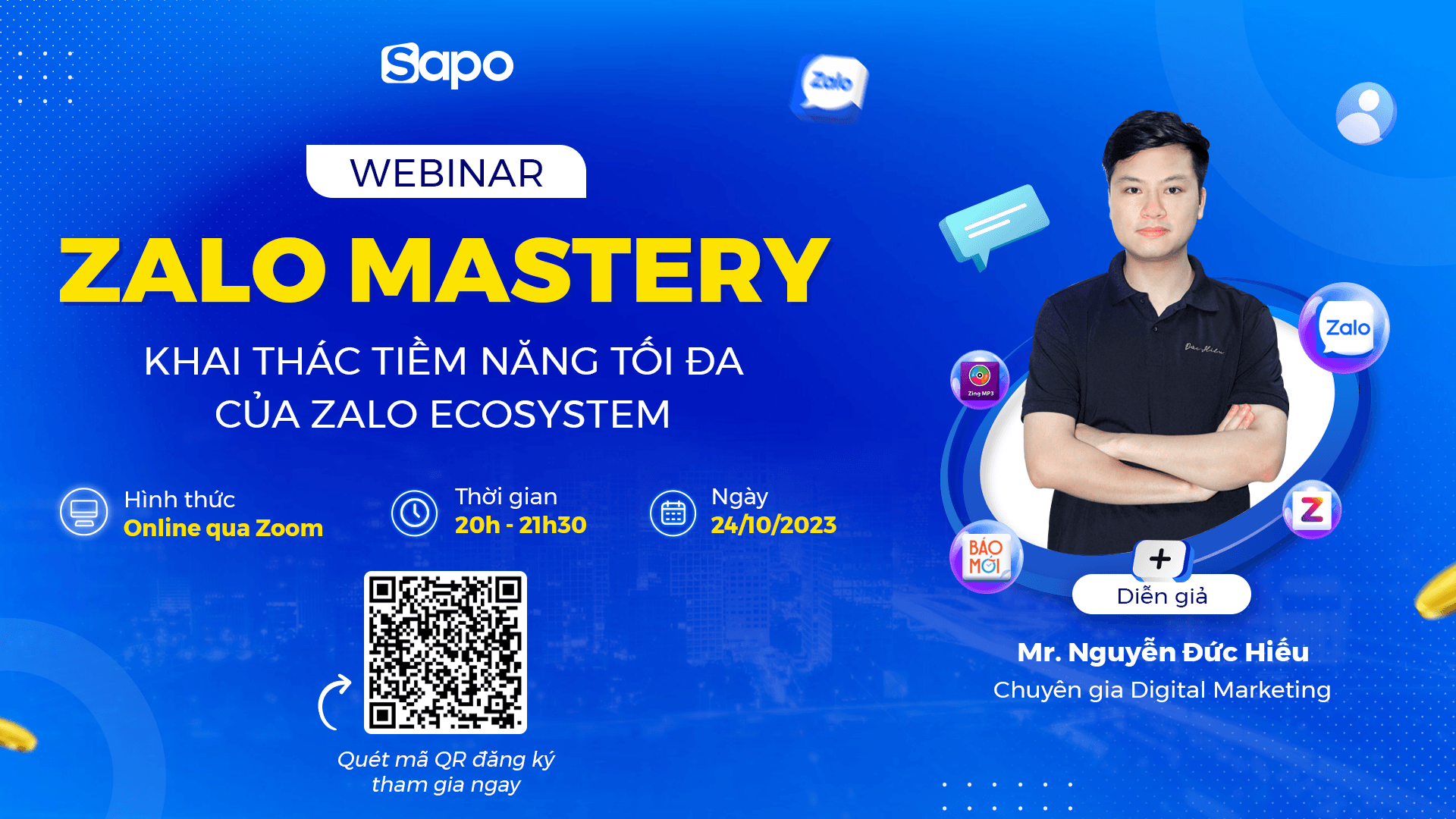 Webinar: Zalo Mastery - Khai thác tiềm năng tối đa của hệ sinh thái Zalo