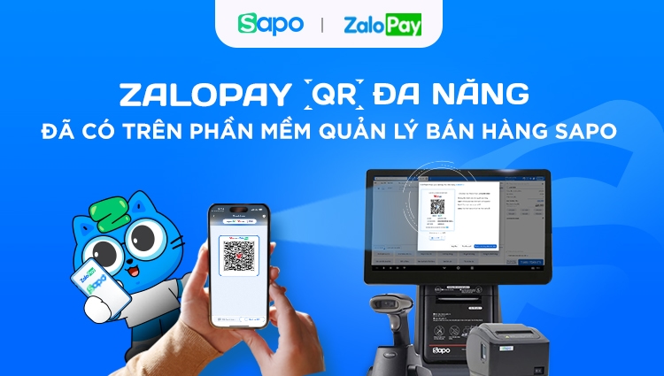 Chính thức tích hợp Zalopay QR đa năng trên Sapo