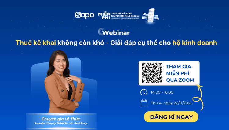 Webinar: “Thuế kê khai không còn khó. Giải đáp cụ thể cho hộ kinh doanh”