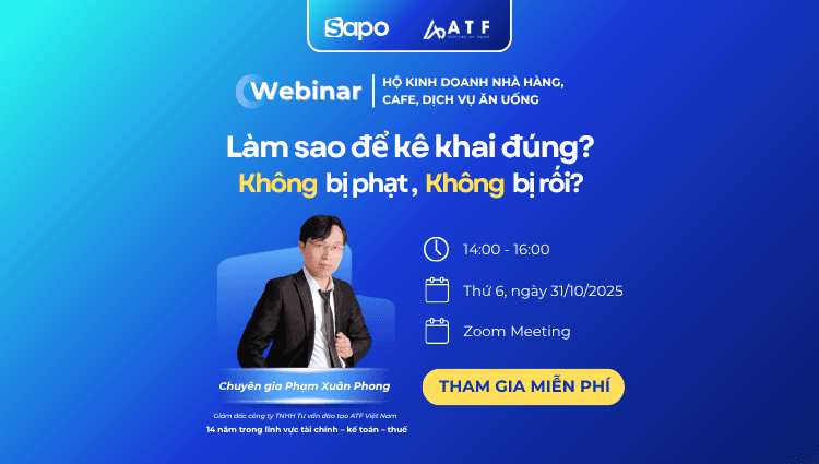 Sapo tổ chức Webinar “Làm sao để kê khai đúng, không bị phạt, không rối?”