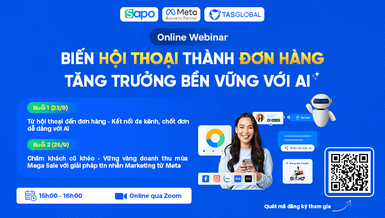 Chuỗi Webinar Tháng 9: Biến hội thoại thành đơn hàng - Tăng trưởng bền vững thời AI