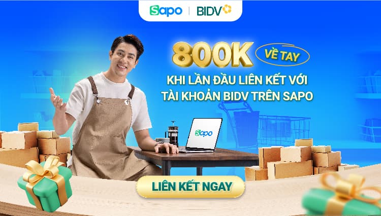 Hoàn tới 800K khi lần đầu tiên kết nối tài khoản BIDV trên Sapo
