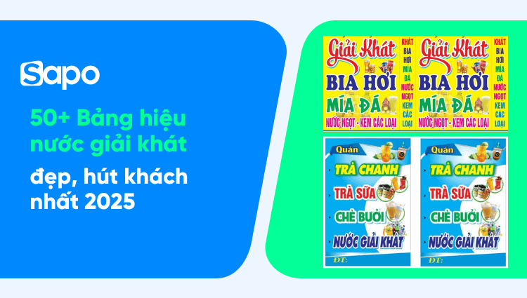 50+ Bảng hiệu nước giải khát đẹp, hút khách nhất 2025
