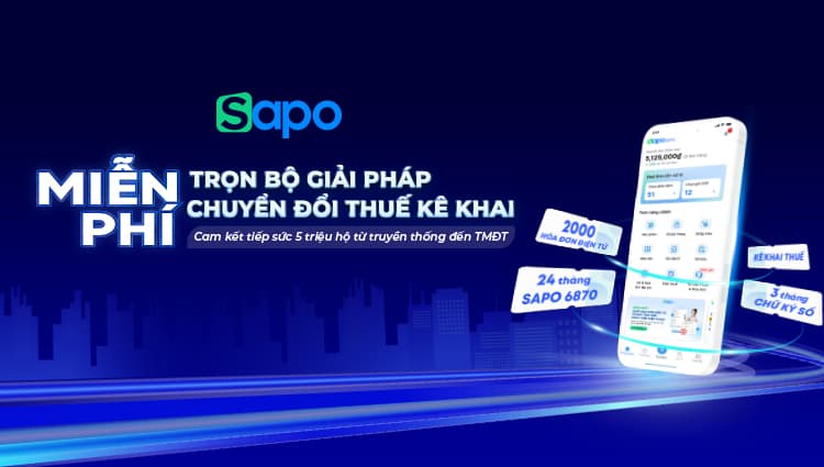 Lễ công bố chương trình “Sapo miễn phí trọn bộ giải pháp chuyển đổi thuế kê khai – Cam kết tiếp sức 5 triệu hộ kinh doanh từ truyền thống đến thương mại điện tử”