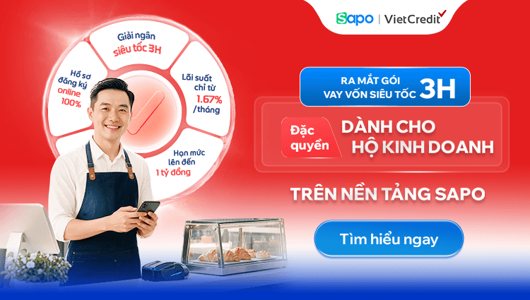 Sapo cung cấp gói vay siêu tốc cho khách hàng: hạn mức lên đến 1 tỷ đồng, giải ngân nhanh trong 3 giờ

