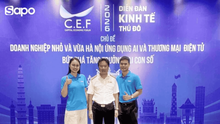 Sapo đồng hàng tại Diễn đàn kinh tế Thủ đô 2026: Kết nối doanh nghiệp với AI và thương mại điện tử
