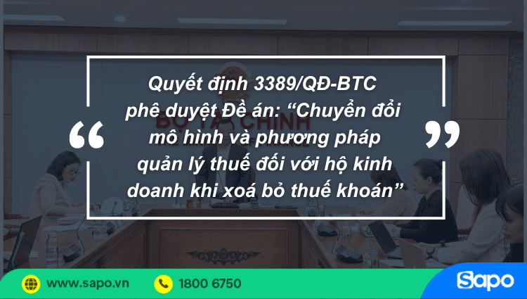 Quyết định 3389/QĐ-BTC: Xóa bỏ thuế khoán từ 2026, hộ kinh doanh được quản lý Thuế theo phương pháp mới