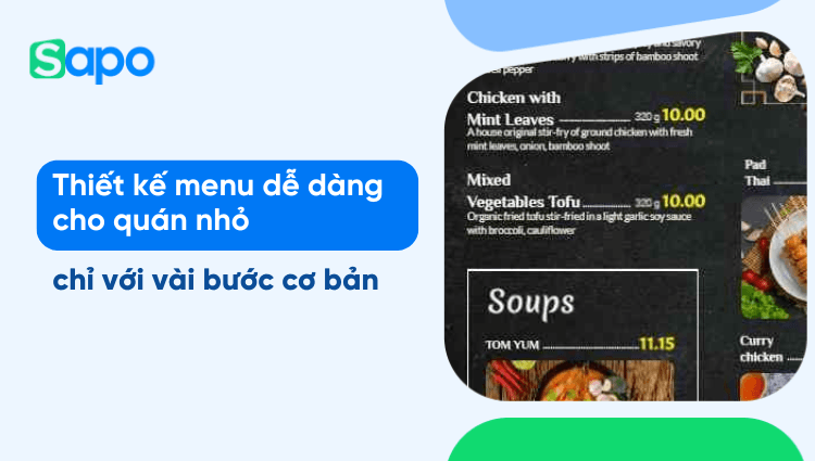 Thiết kế menu dễ dàng cho quán nhỏ: chỉ với vài bước cơ bản