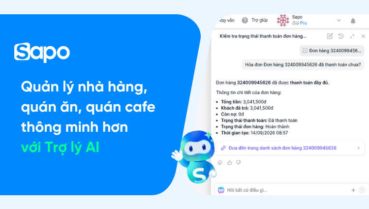 Quản lý nhà hàng, quán ăn, quán cafe thông minh hơn với Trợ lý AI