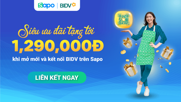 Siêu ưu đãi tới 1.290.000đ khi mở mới và kết nối BIDV trên Sapo
