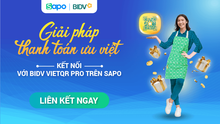 Kết nối giải pháp thanh toán BIDV VietQR Pro trên Sapo
