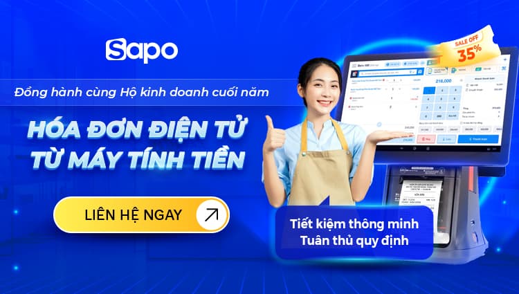 Tiết kiệm thông minh - Tuân thủ quy định vận hành với giải pháp "Hóa đơn điện tử từ máy tính tiền Sapo"