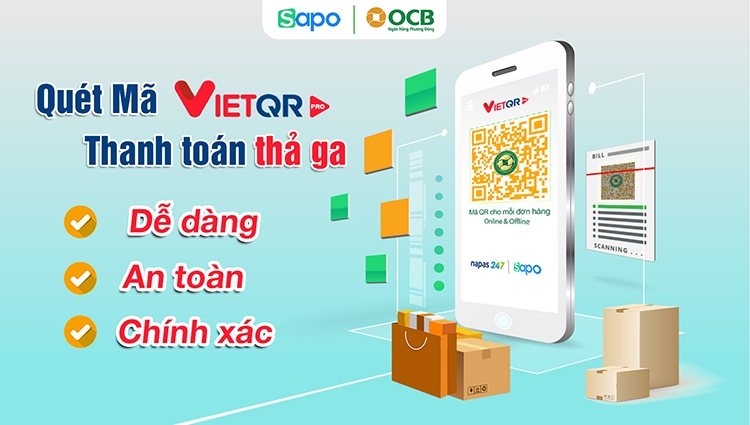 Thanh toán dễ dàng - an toàn - chính xác với VietQR Pro trên Sapo
