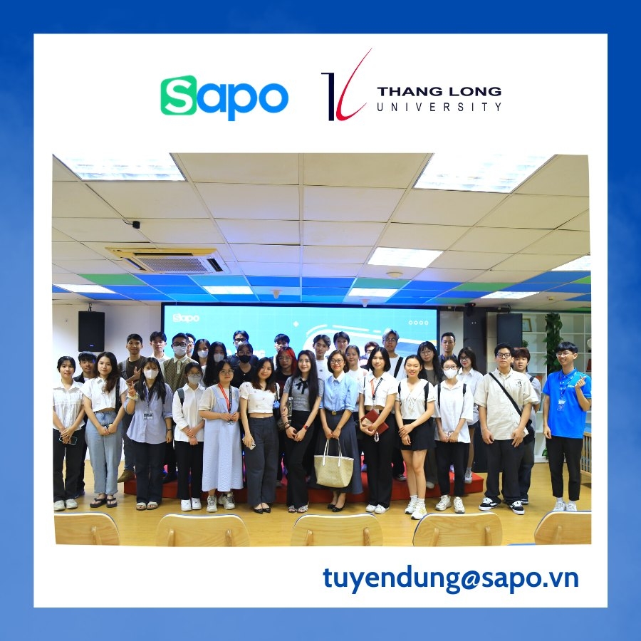 Sapo Tour cùng các bạn sinh viên Bộ môn Digital Marketing đến từ trường Đại học Thăng Long