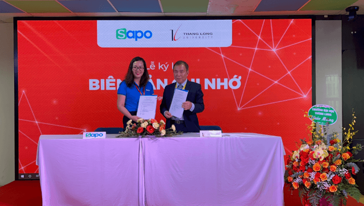 Sapo và Trường Đại học Thăng Long ký kết Biên bản Hợp tác Chiến lược