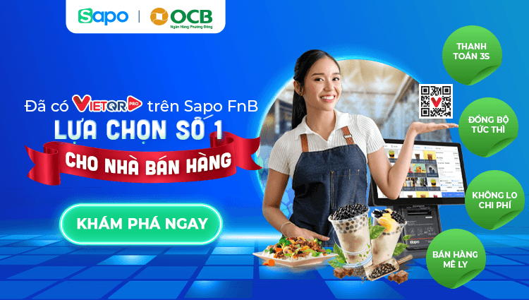 Nâng cao hiệu quả kinh doanh cùng VietQR Pro trên Sapo FnB