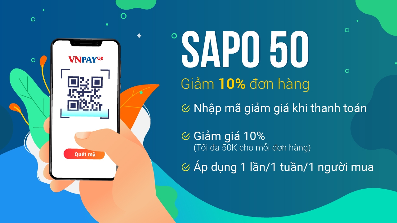 App Sapo Free – Tích hợp VNPay tặng mã giảm giá siêu hot 50,000đ/ đơn hàng