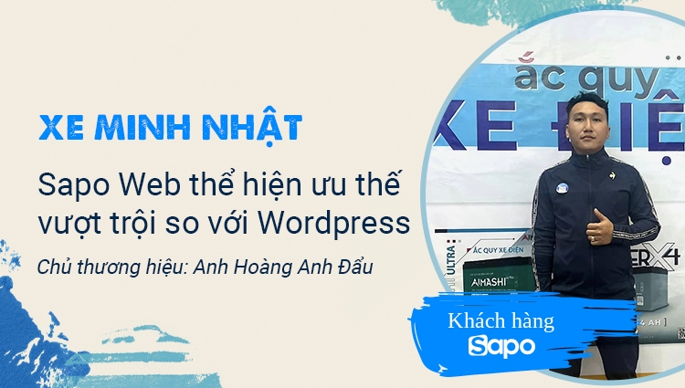 Xe Minh Nhật - Sapo Web thể hiện ưu thế vượt trội so với Wordpress